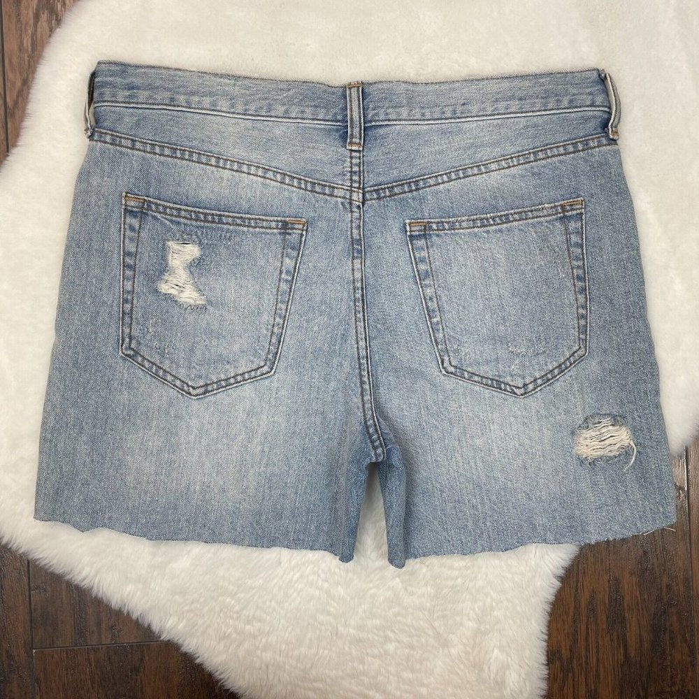 We the Free People Denim Shorts 29 Light Wash Blue Distressed Women - Picture 5 of 13